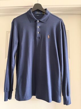 Men’s Small Polo Ralph Lauren Long Sleeve Navy Polo